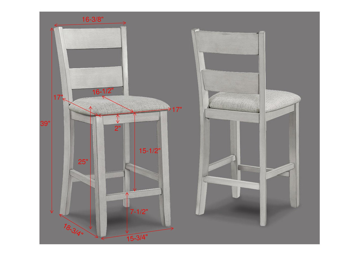 Lester Driftwood 5-Piece Counter Height Set by Crown Mark at Eve Furniture