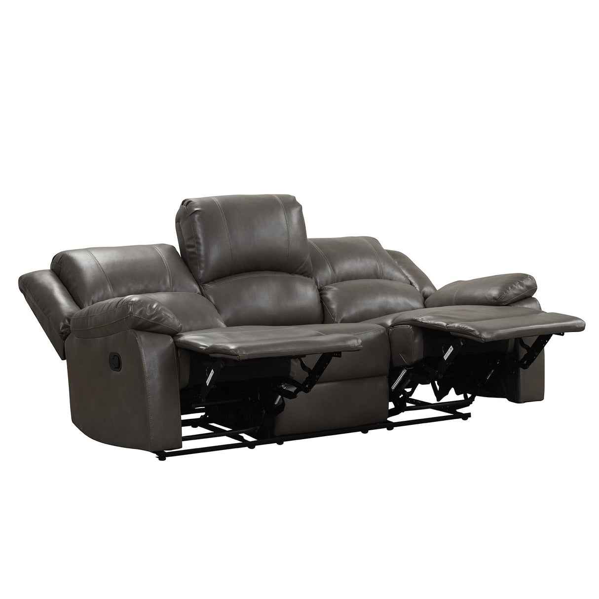 Letha Gray PU Leather Sofa & Loveseat by Furniture of America at Eve Furniture