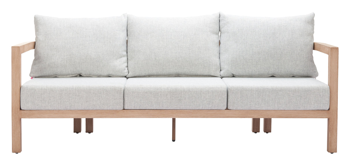 Leto Gray Outdoor Sofa by Zuomod at Eve Furniture
