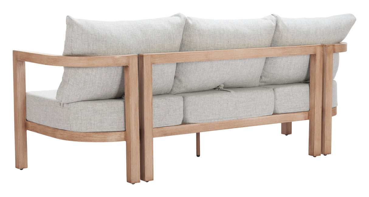Leto Gray Outdoor Sofa by Zuomod at Eve Furniture
