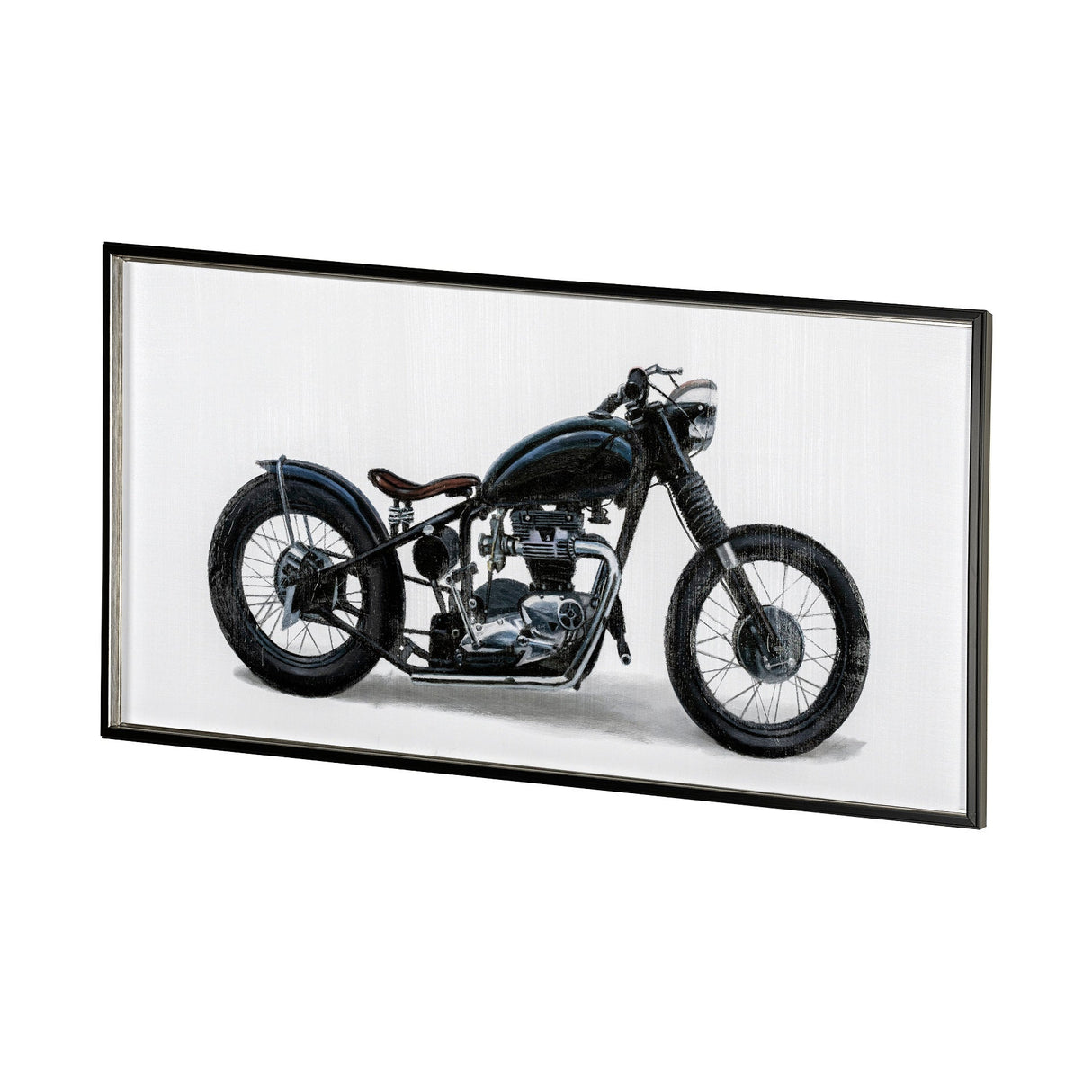 Lets Roll White I by James Wiens a Hand Embellished Textured Framed Art Print Matted under Glass by Mercana at Eve Furniture