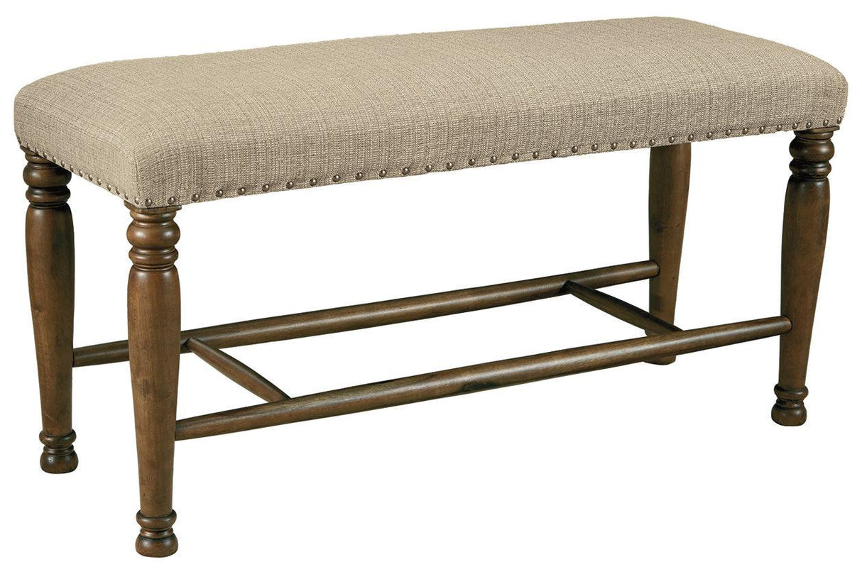 Lettner Gray/Brown Dining Bench by Ashley at Eve Furniture
