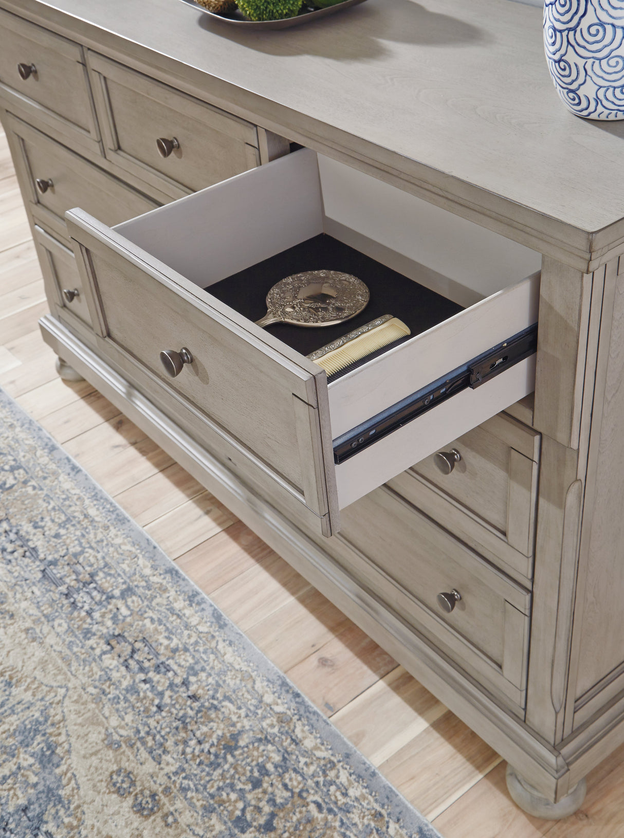 Lettner Light Gray Panel Bedroom Set by Ashley at Eve Furniture