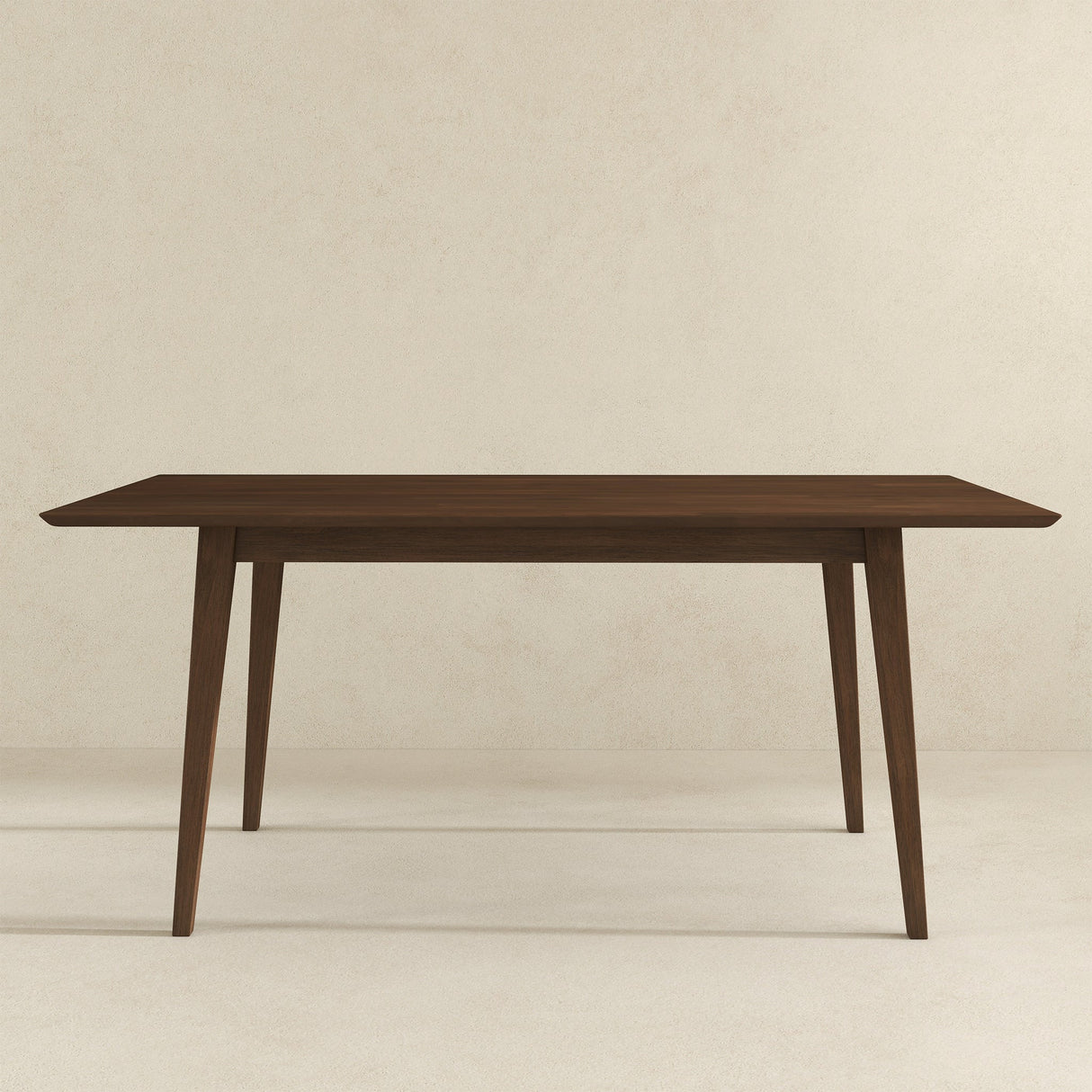 Levi Modern Style Solid Wood Rectangular Walnut Top Dining Table 63" by Ashcroft Imports at Eve Furniture