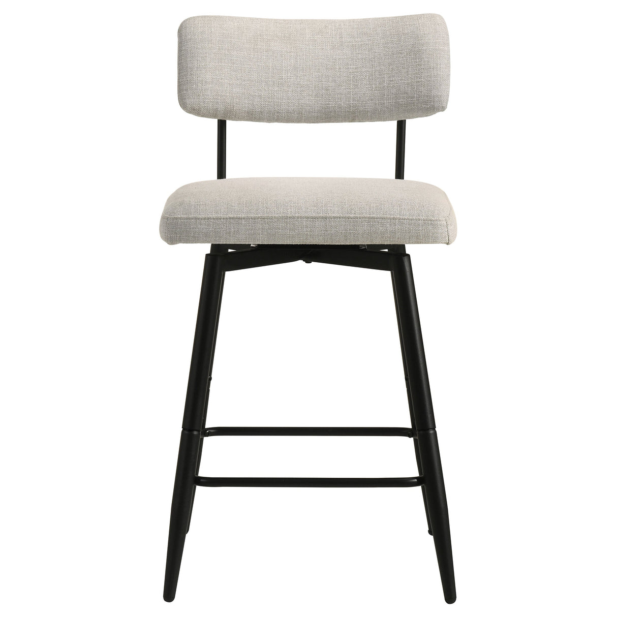 Levine Cream Fabric Upholstered Swivel Counter Chair (Set of 2) by Coaster at Eve Furniture