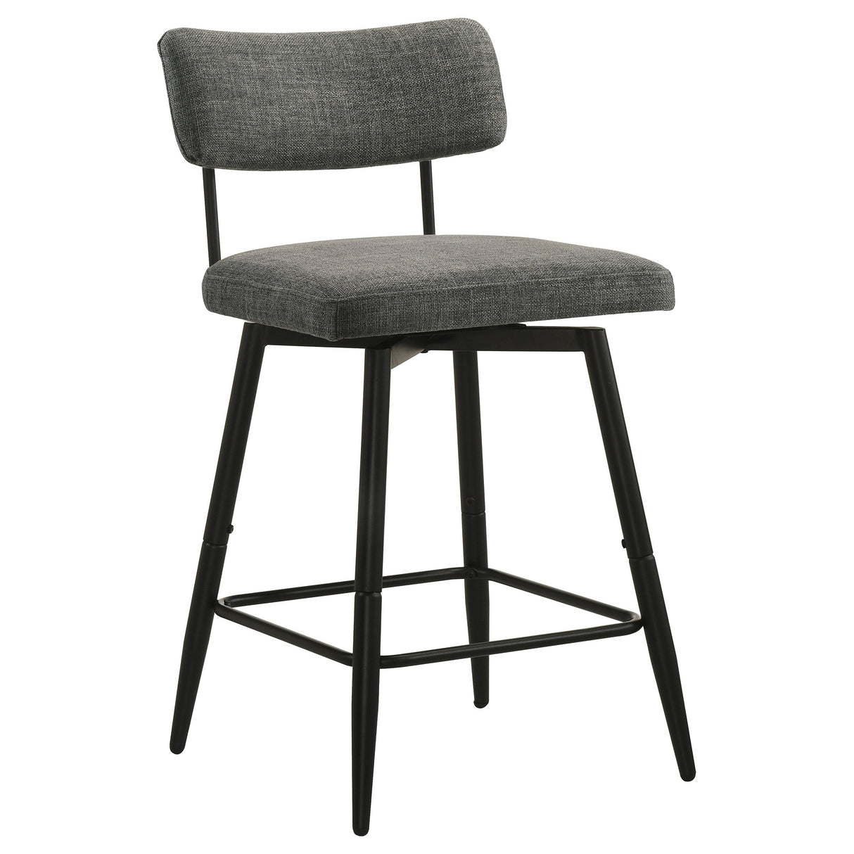 Levine Grey Fabric Upholstered Swivel Counter Chair (Set of 2) by Coaster at Eve Furniture