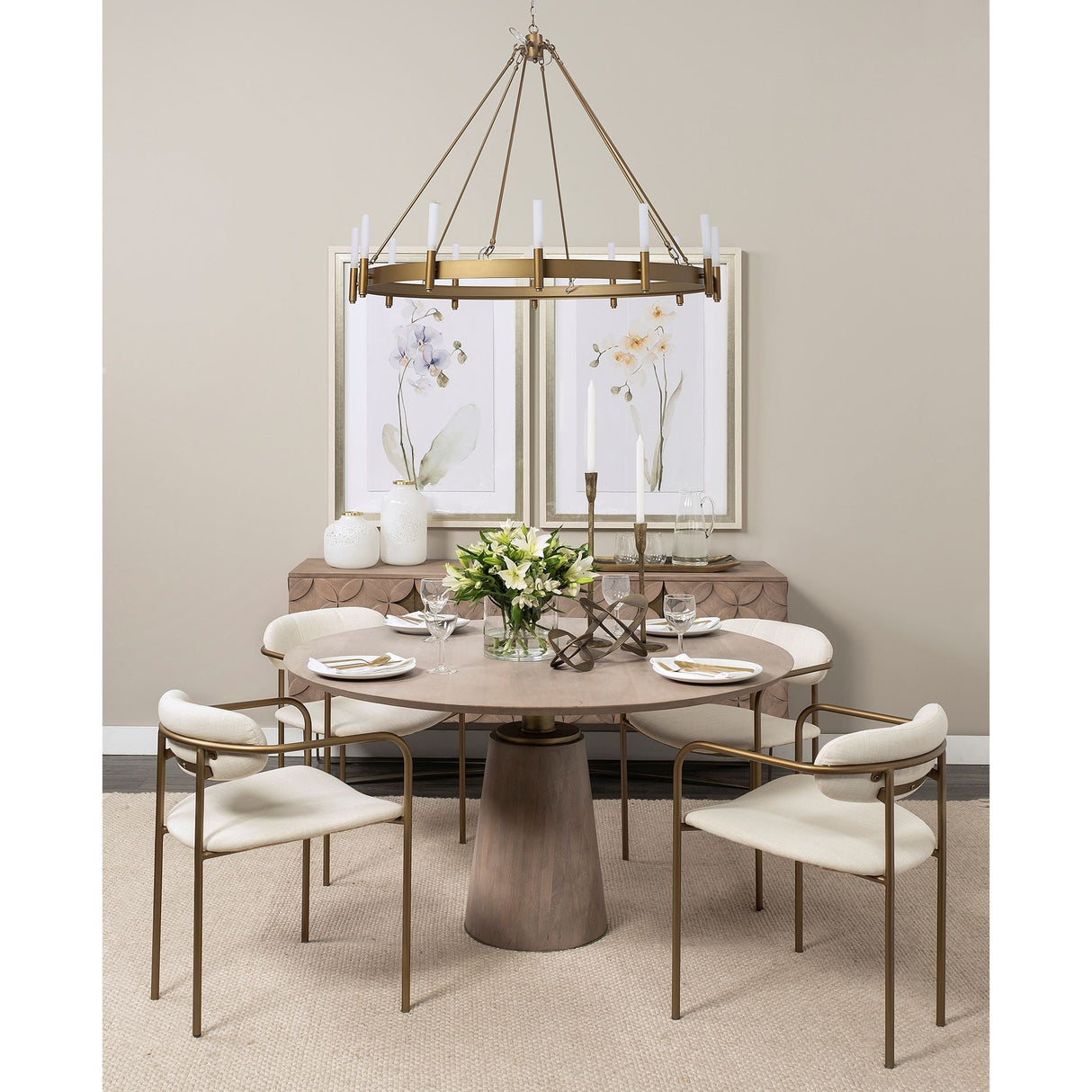 Levit (Large) Gold Table Candle Holder by Mercana at Eve Furniture