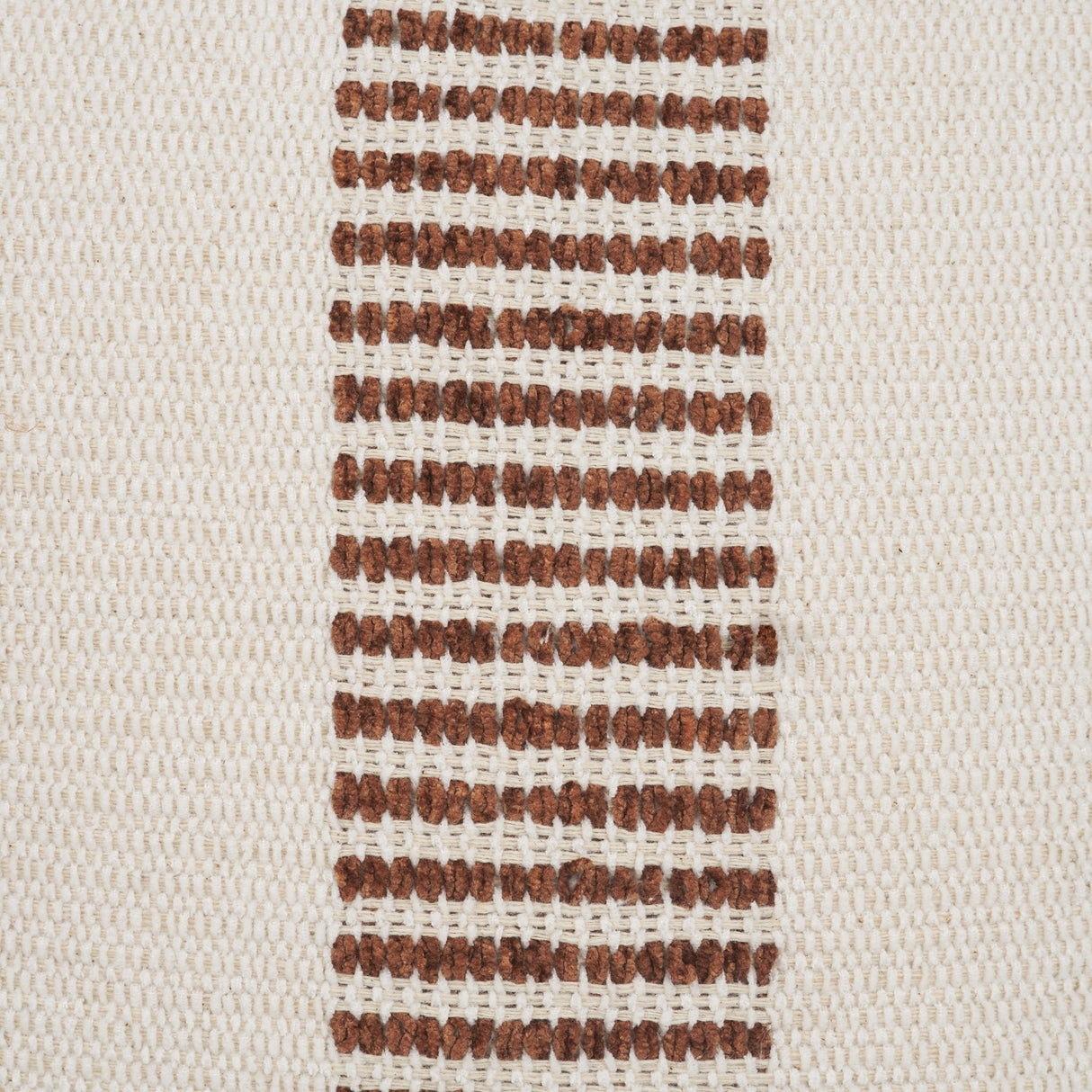 Levon 22x22 Plush Cream w/ Orange Dashed Stripes Decorative Pillow Cover by Mercana at Eve Furniture