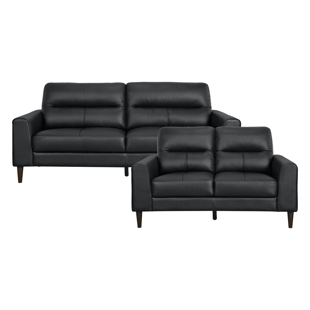 Lewes Black 2-Piece Living Room Set by Homelegance at Eve Furniture