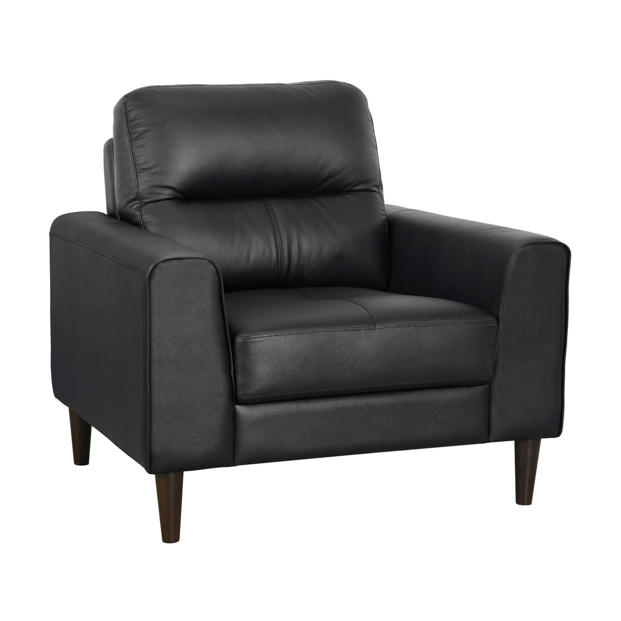 Lewes Black Leather Chair by Homelegance at Eve Furniture