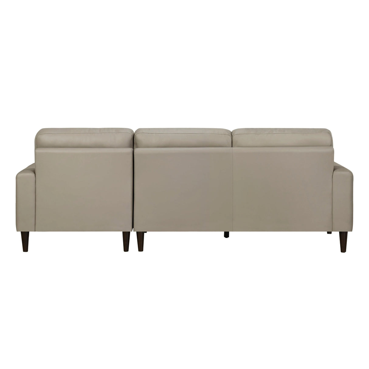 Lewes Latte Leather 2-Piece Sectional with Right Chaise by Homelegance at Eve Furniture