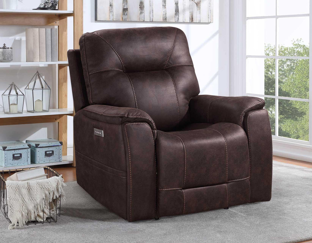 Lexington Canyon Walnut Triple-Power Media Recliner by Steve Silver at Eve Furniture
