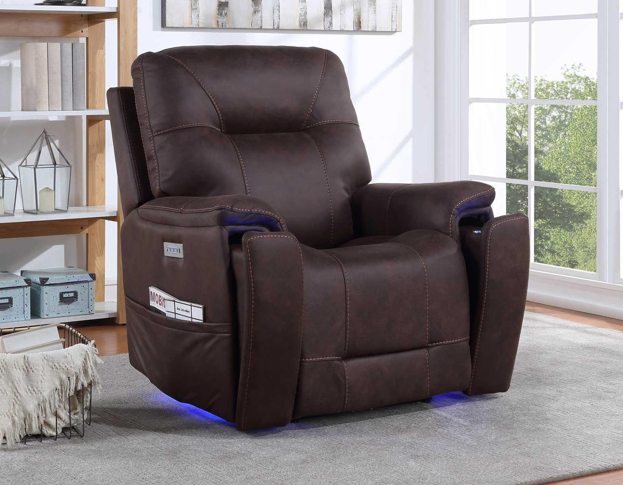 Lexington Canyon Walnut Triple-Power Media Recliner by Steve Silver at Eve Furniture
