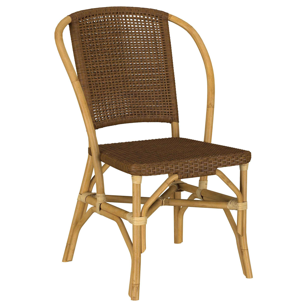 Lexley Woven Rattan Dining Side Chair Brown (Set of 2) by Coaster at Eve Furniture