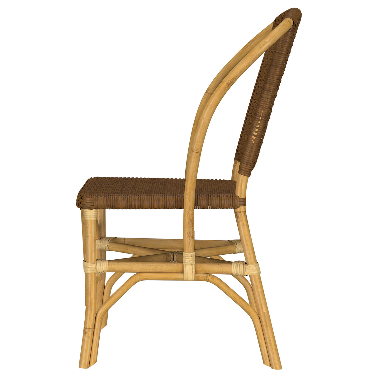 Lexley Woven Rattan Dining Side Chair Brown (Set of 2) by Coaster at Eve Furniture