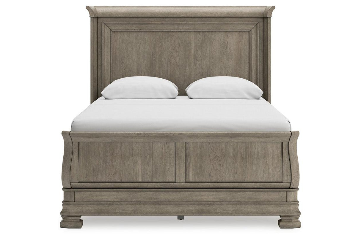Lexorne Gray Queen Sleigh Bed by Ashley at Eve Furniture