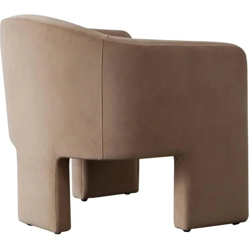 Leyah Camel Performance Velvet Accent Arm Chair by Diamond Sofa at Eve Furniture