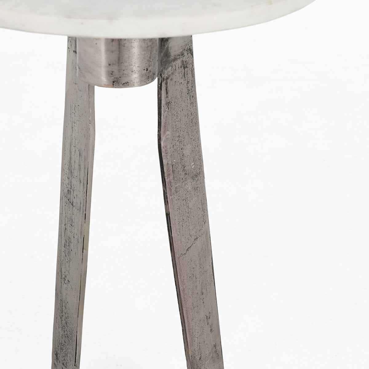 Leyton White Marble Accent Table by Classic Home at Eve Furniture
