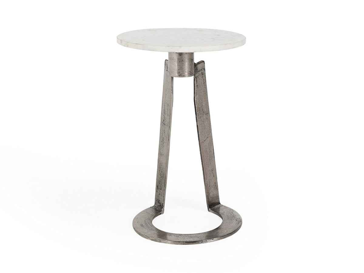 Leyton White Marble Accent Table by Classic Home at Eve Furniture