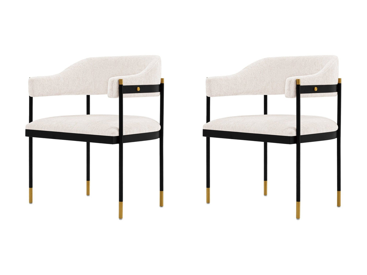 Lia Dining Armchair in Cream (Set of 2) by Manhattan Comfort at Eve Furniture