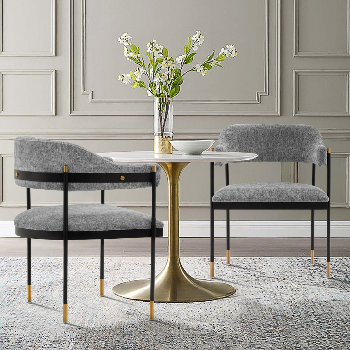Lia Dining Armchair in Grey (set of 2) by Manhattan Comfort at Eve Furniture