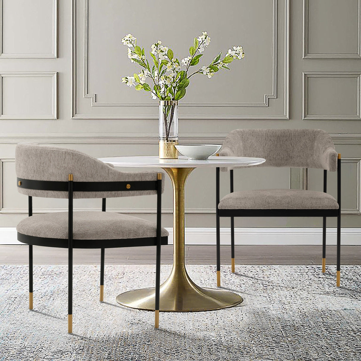 Lia Dining Armchair in Stone (set of 2) by Manhattan Comfort at Eve Furniture