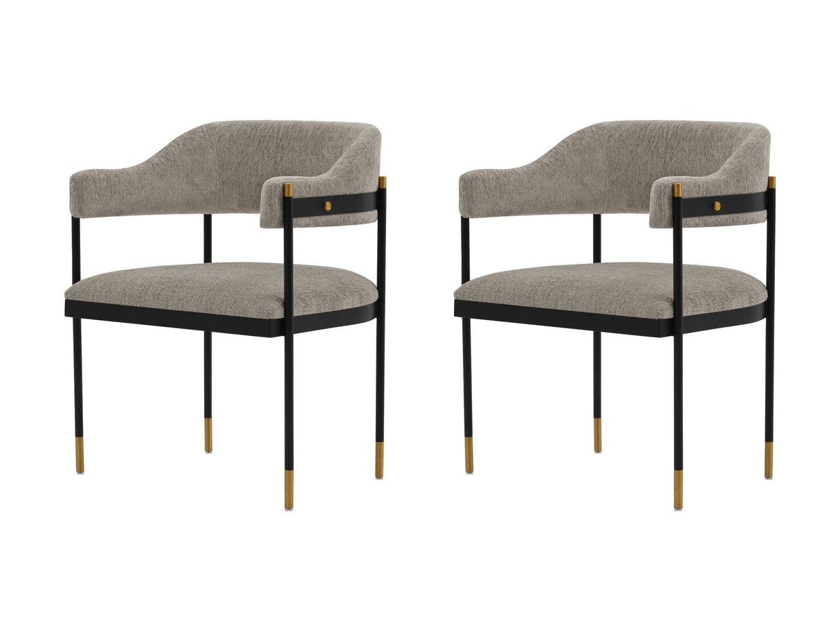 Lia Dining Armchair in Stone (set of 2) by Manhattan Comfort at Eve Furniture