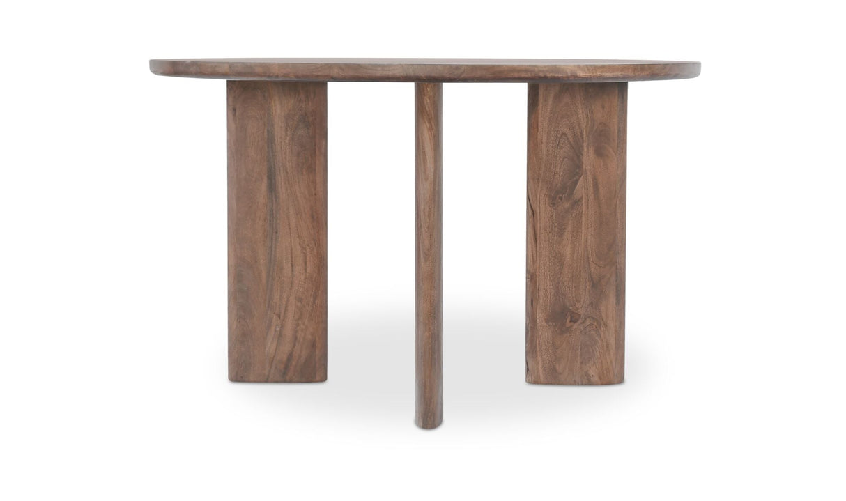 Lia Round Dining Table Dark Brown by Moe's Home at Eve Furniture