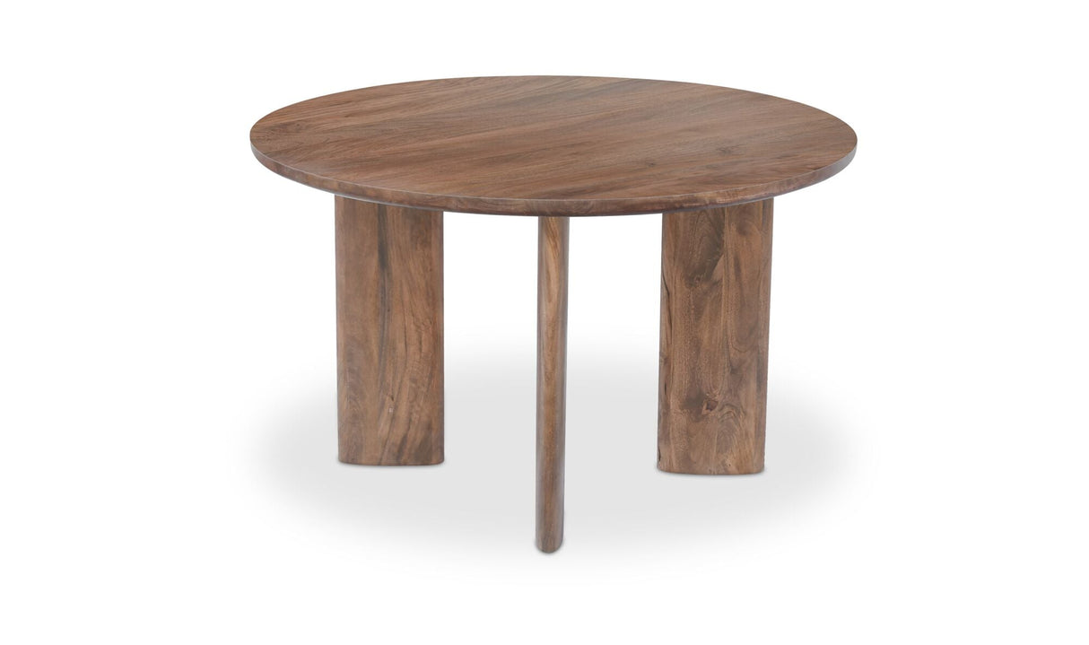 Lia Round Dining Table Dark Brown by Moe's Home at Eve Furniture