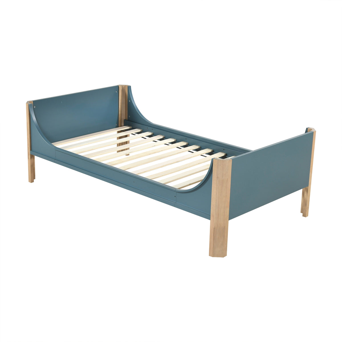 Liam Blue/Natural Twin Platform Bed by Homelegance at Eve Furniture