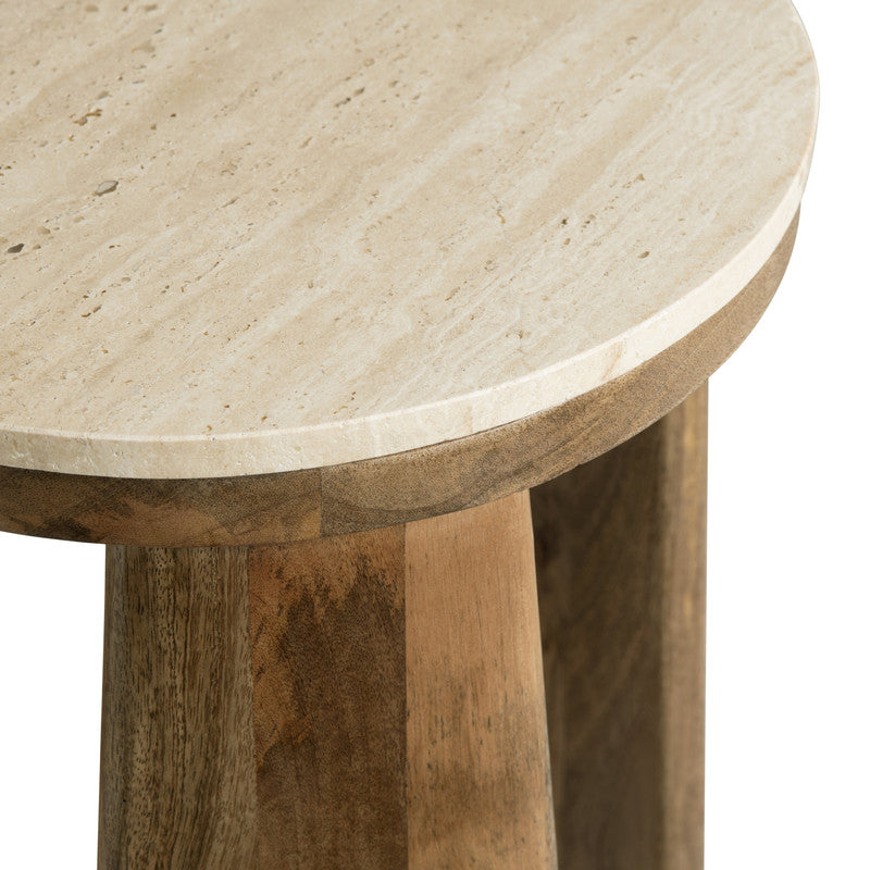 Liam Brown/Beige Accent Table by Crestview at Eve Furniture