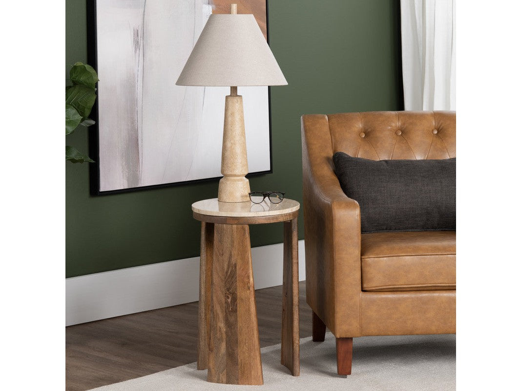 Liam Brown/Beige Accent Table by Crestview at Eve Furniture