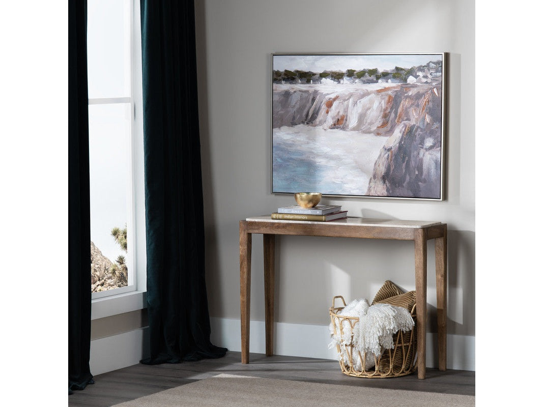 Liam Brown/Cream Console Table by Crestview at Eve Furniture