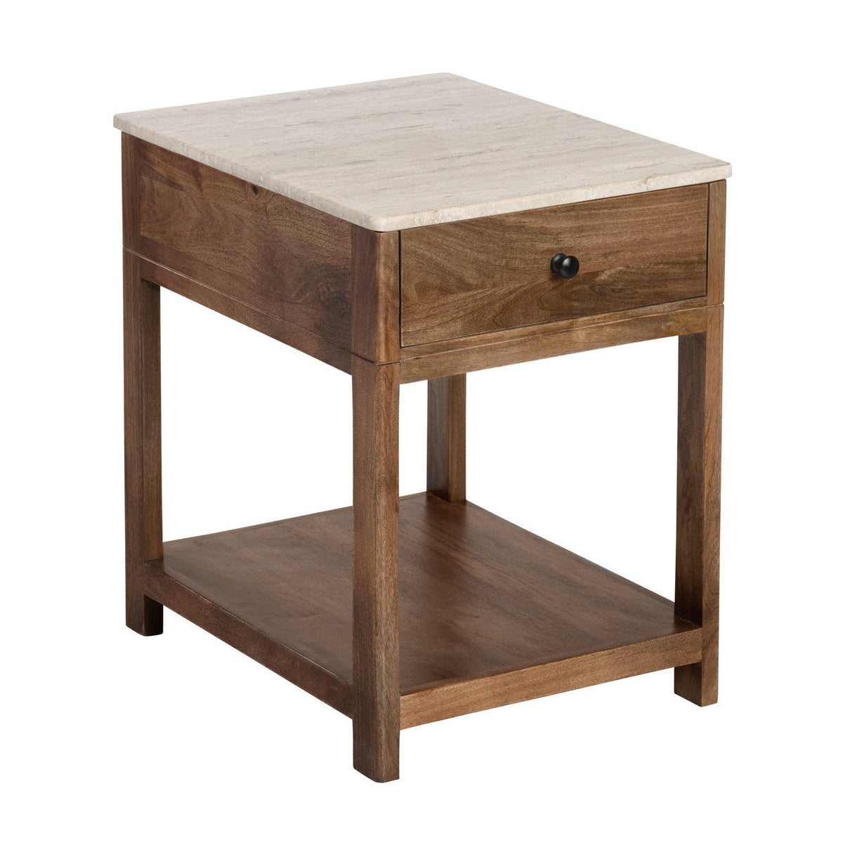 Liam Brown/Cream Side Table by Crestview at Eve Furniture