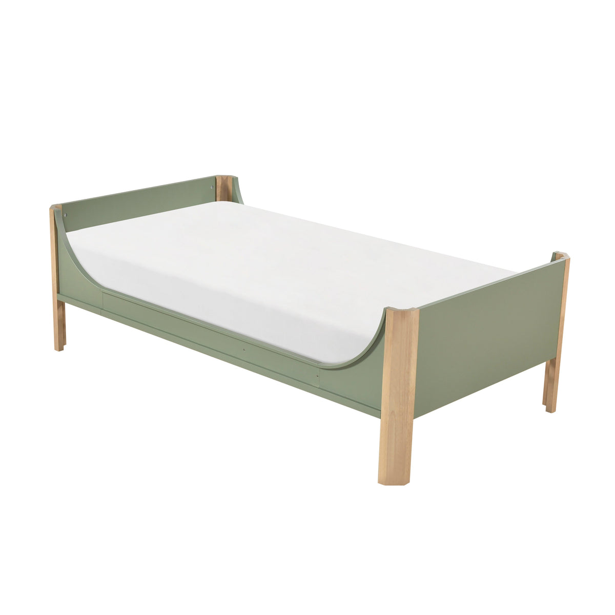 Liam Green/Natural Twin/Twin Bunk Bed by Homelegance at Eve Furniture