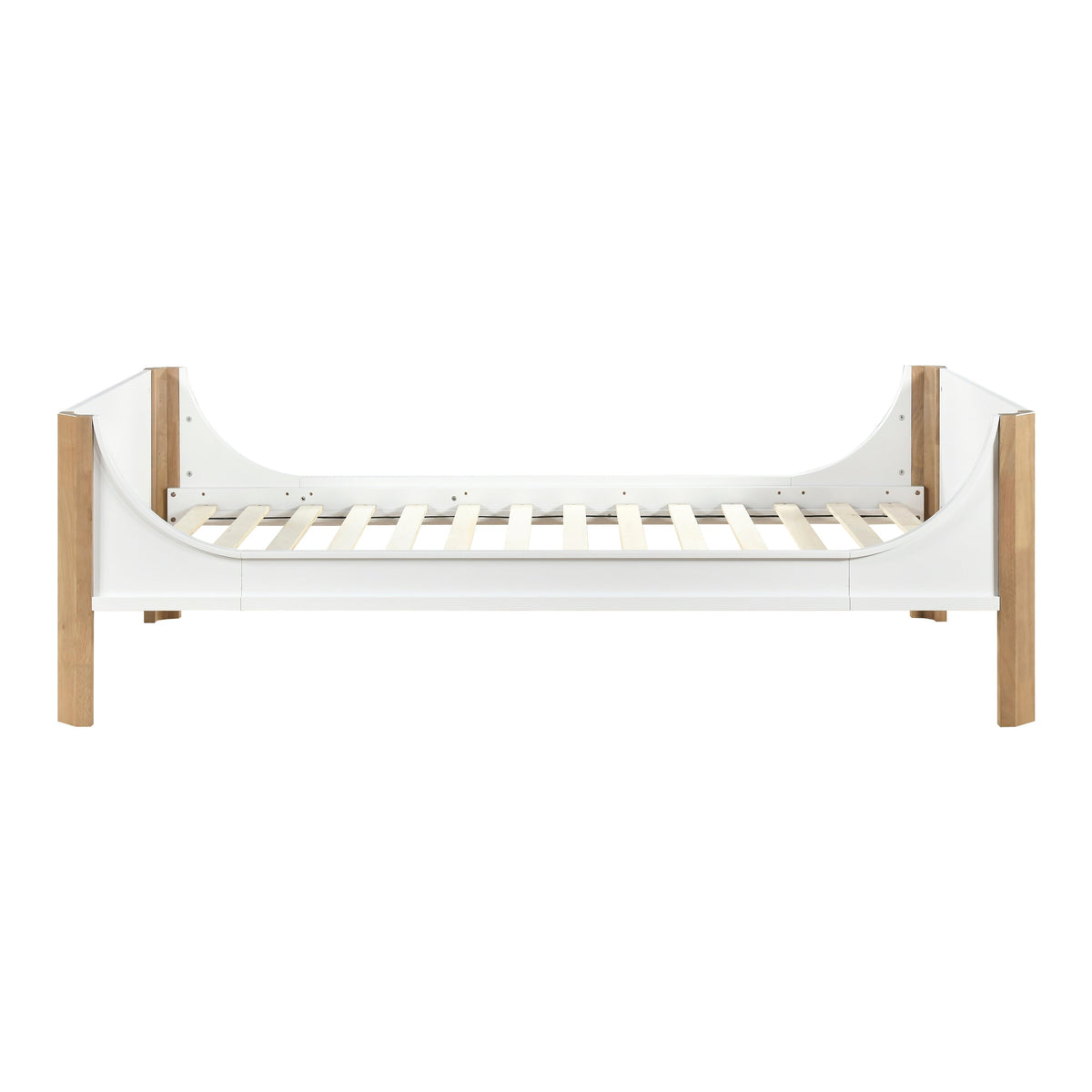 Liam White/Natural Twin Platform Bed by Homelegance at Eve Furniture