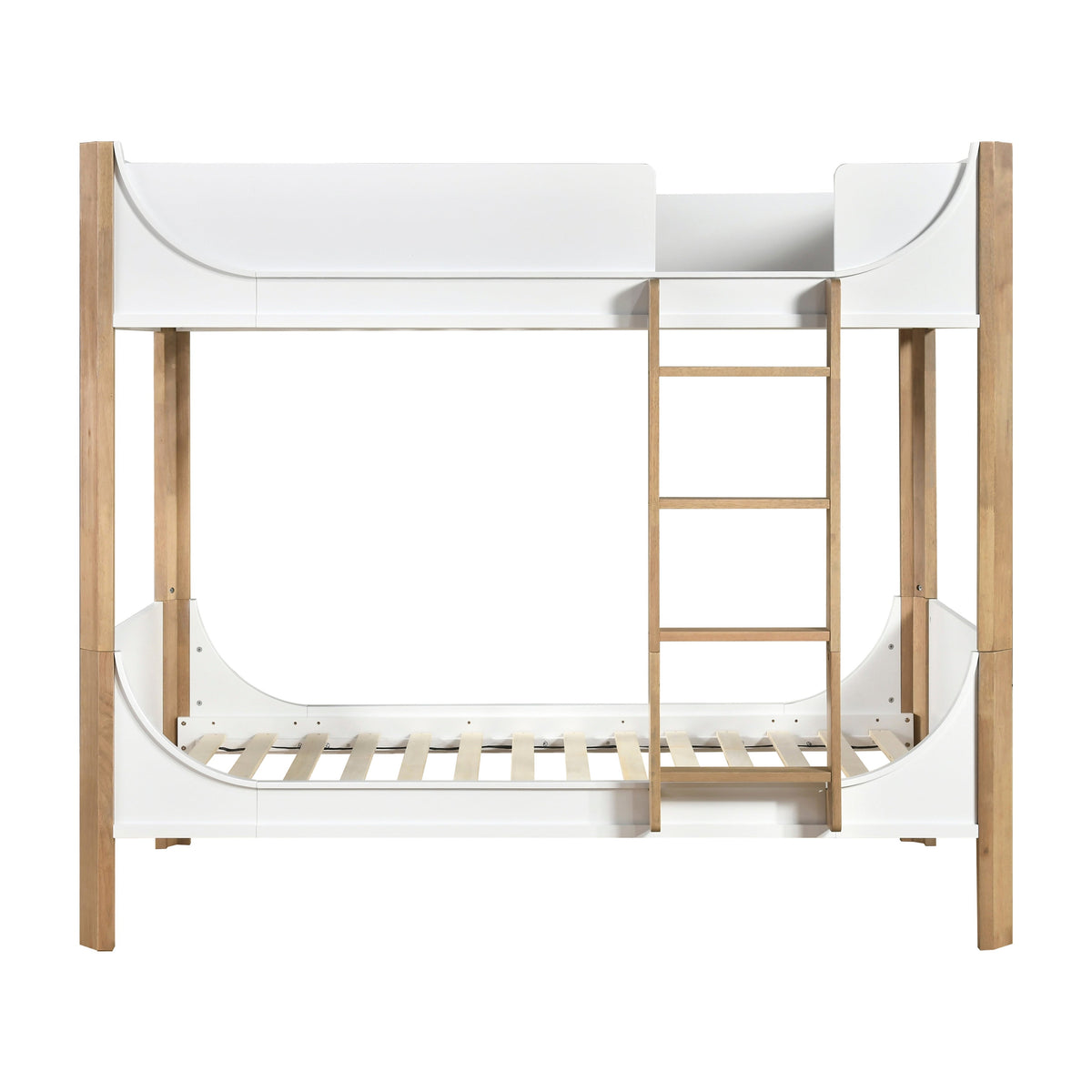 Liam White/Natural Twin/Twin Bunk Bed by Homelegance at Eve Furniture