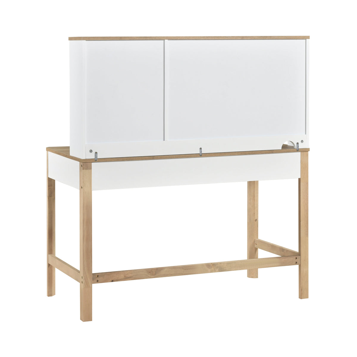 Liam White/Natural Writing Desk with Hutch by Homelegance at Eve Furniture