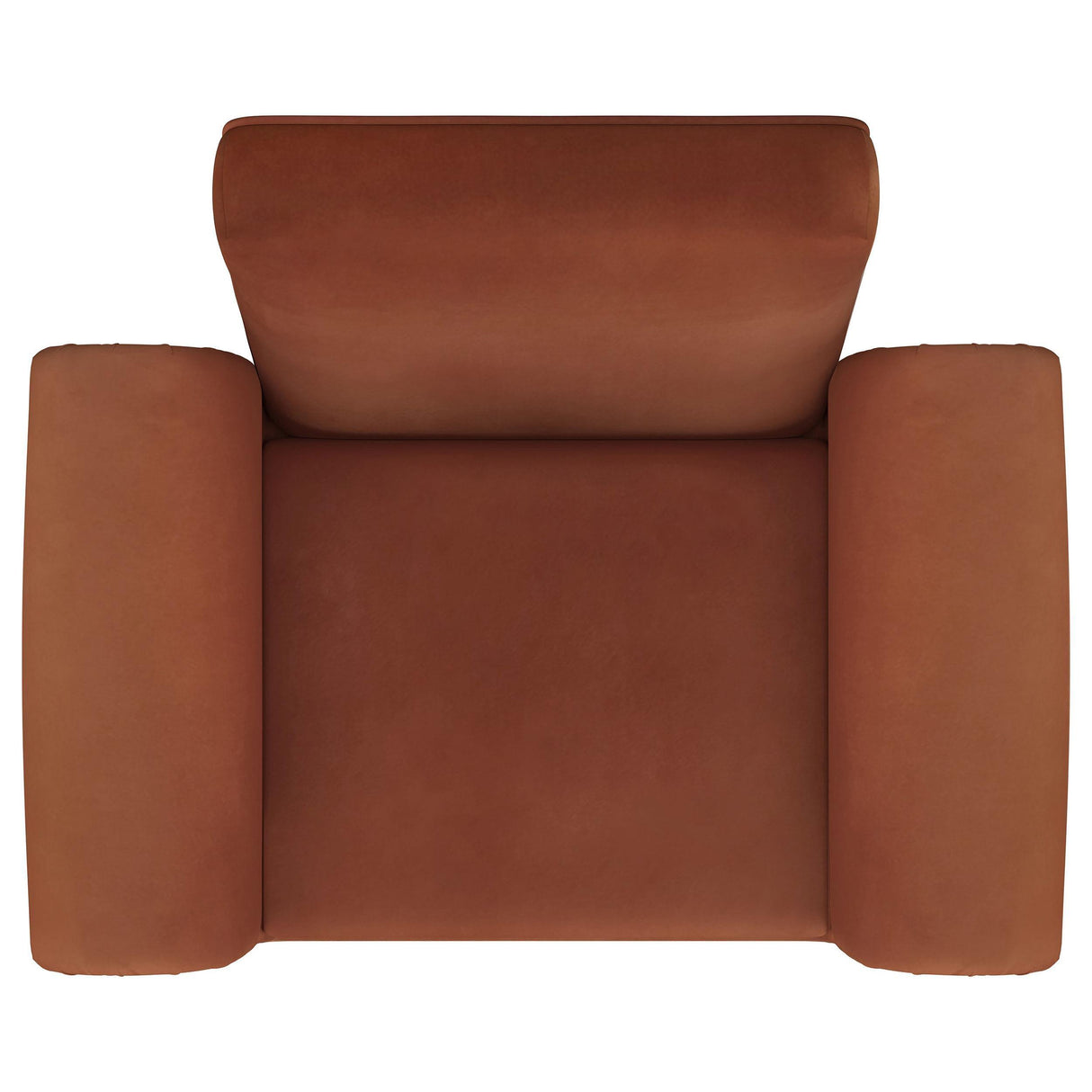 Liana Rust Orange Upholstered Roll Arm Accent Armchair by Coaster at Eve Furniture