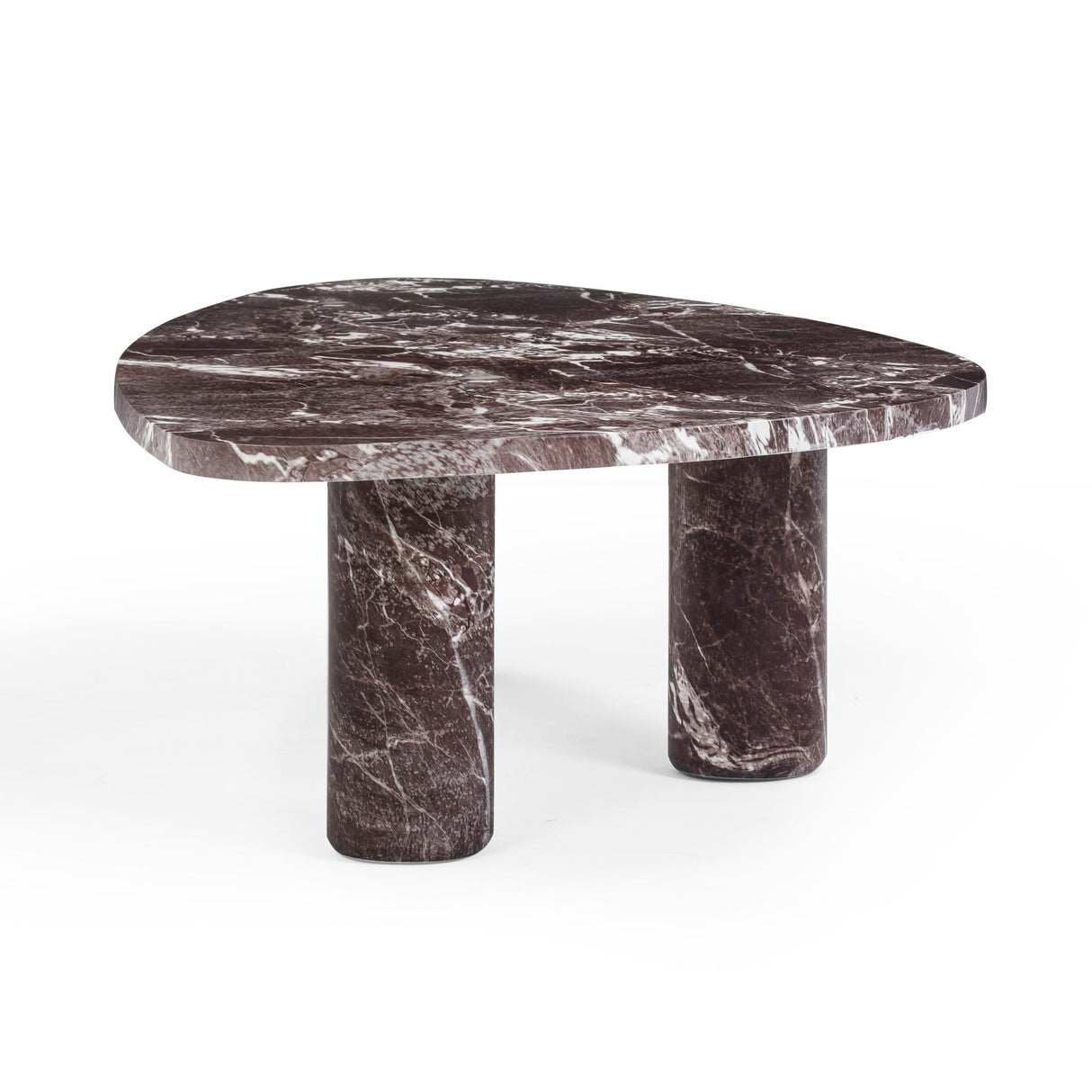 Libby Faux Red Levanto Marble Indoor/Outdoor Coffee Table (36"-48") by TOV Furniture at Eve Furniture