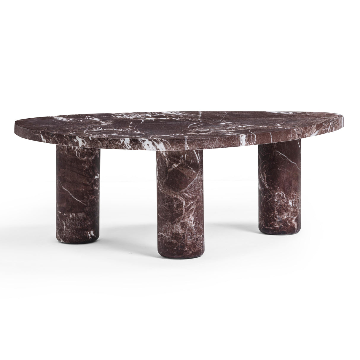 Libby Faux Red Levanto Marble Indoor/Outdoor Coffee Table (36"-48") by TOV Furniture at Eve Furniture