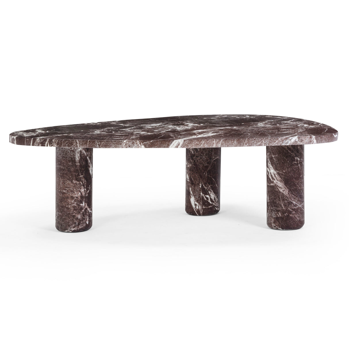 Libby Faux Red Levanto Marble Indoor/Outdoor Coffee Table (36"-48") by TOV Furniture at Eve Furniture