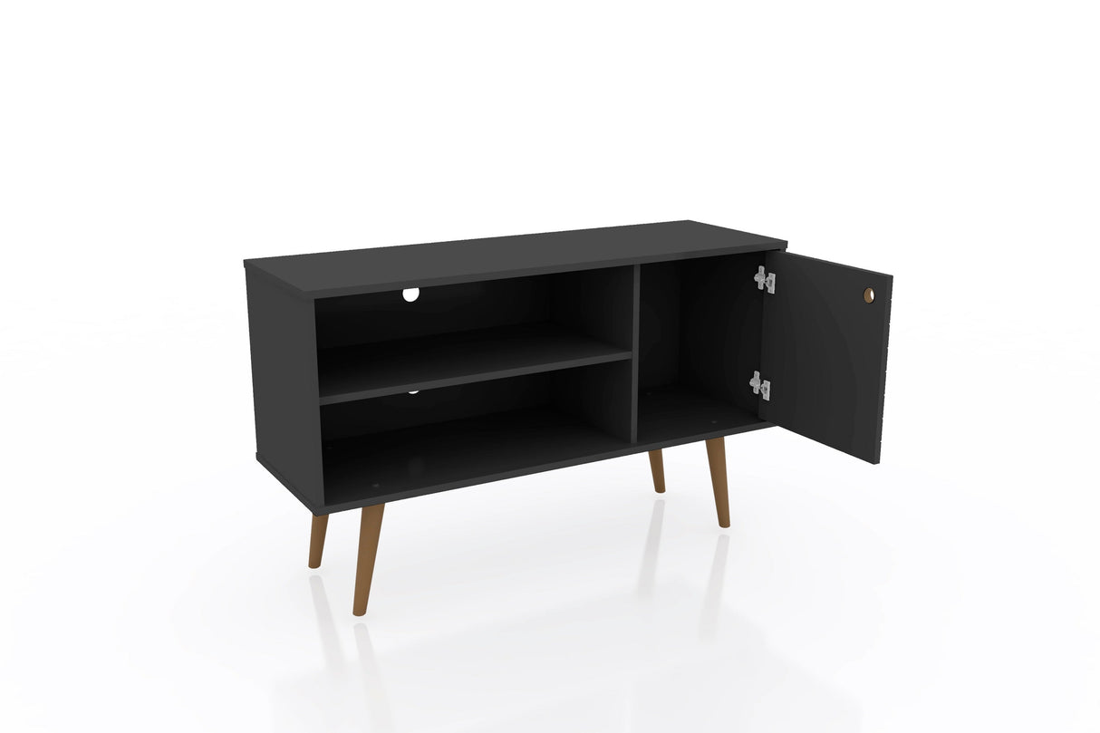 Liberty 42.52 TV Stand in Black by Manhattan Comfort at Eve Furniture