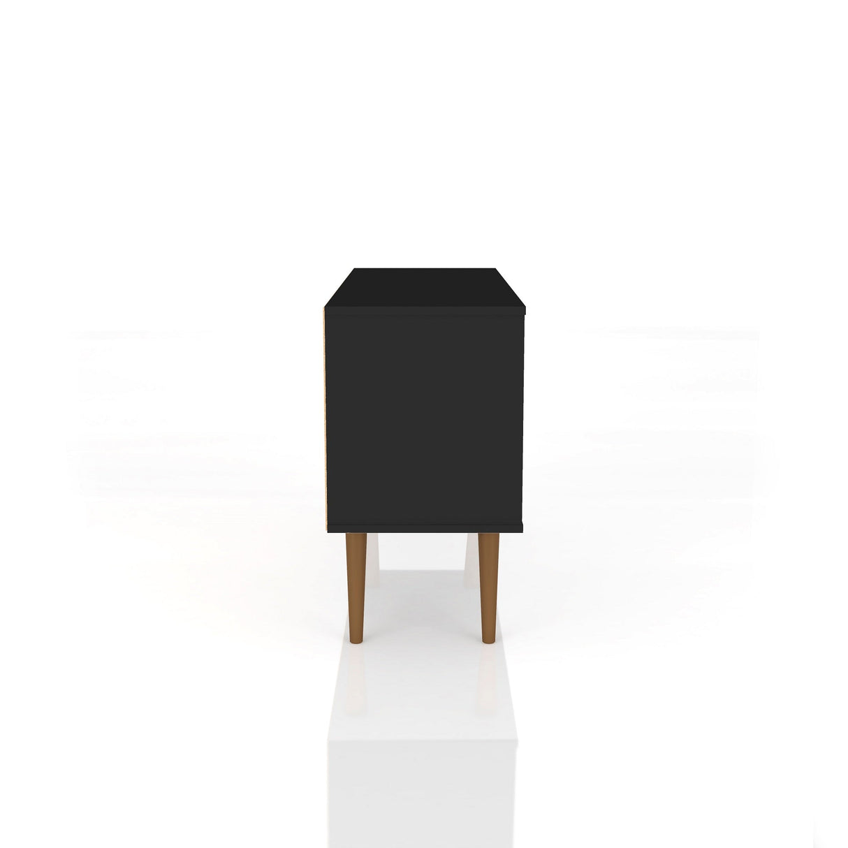 Liberty 42.52 TV Stand in Black by Manhattan Comfort at Eve Furniture