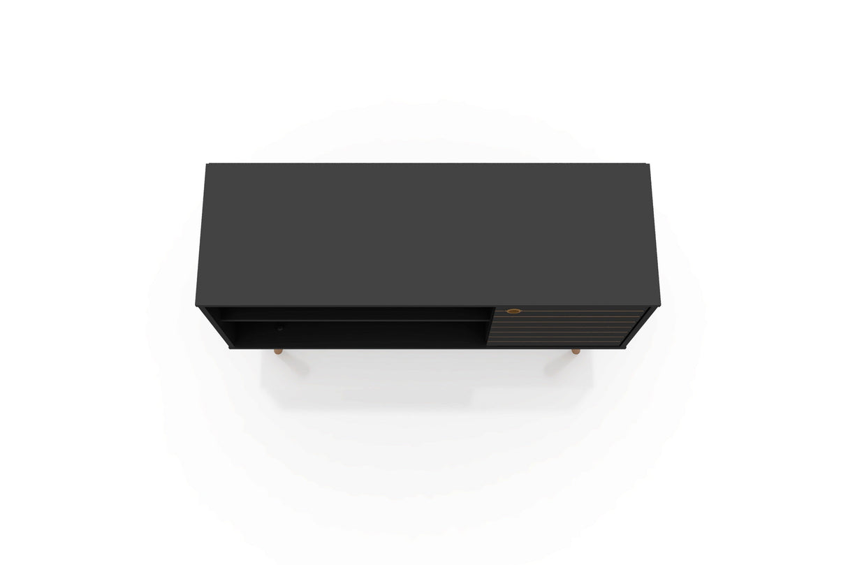 Liberty 42.52 TV Stand in Black by Manhattan Comfort at Eve Furniture