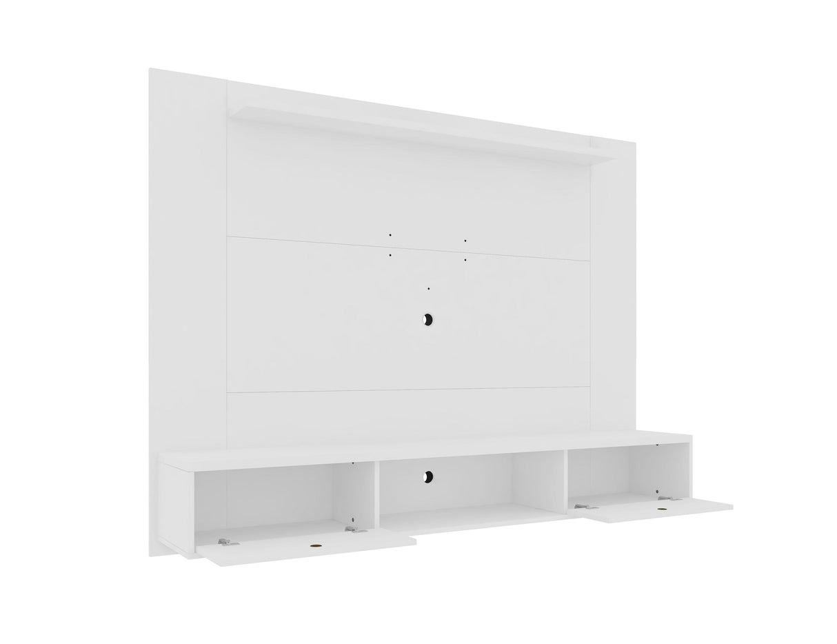 Liberty 70.86 Floating Entertainment Center in White by Manhattan Comfort at Eve Furniture