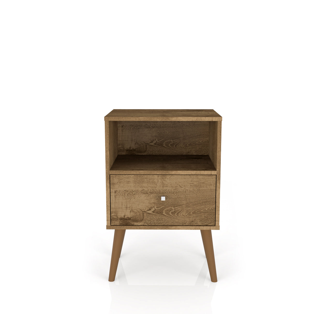 Liberty Nightstand 1.0 in Rustic Brown by Manhattan Comfort at Eve Furniture