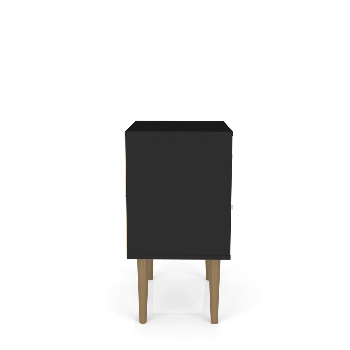 Liberty Nightstand 2.0 in Black by Manhattan Comfort at Eve Furniture