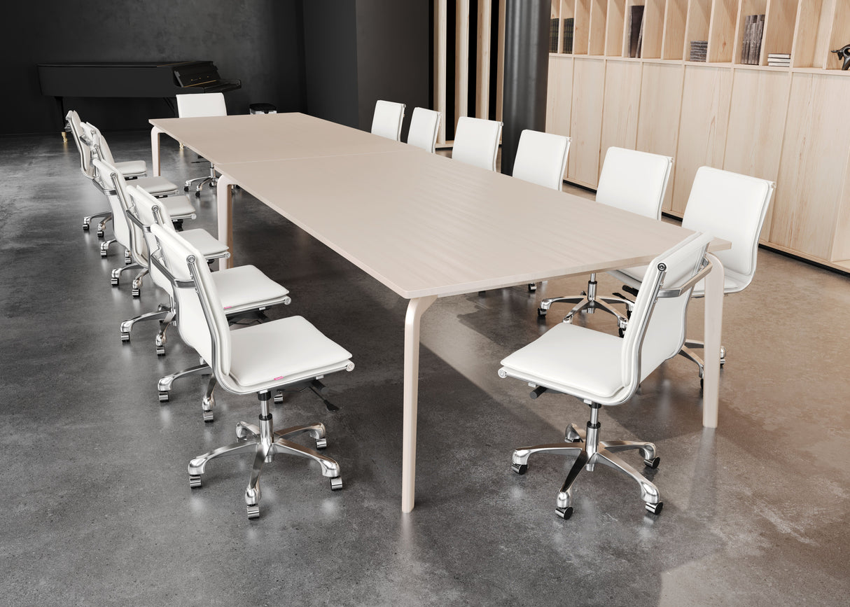 Lider White Plus Armless Office Chair by Zuomod at Eve Furniture