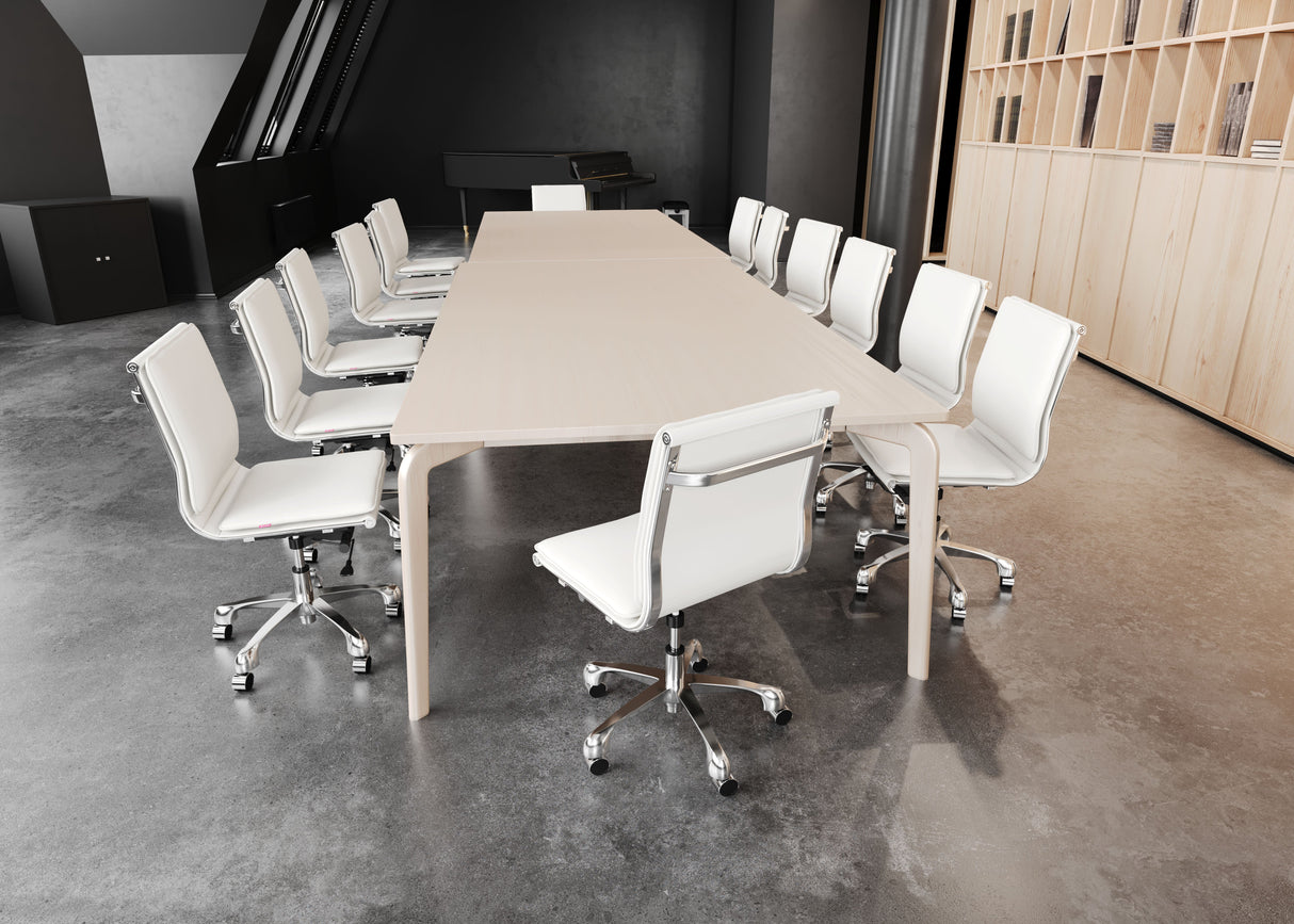 Lider White Plus Armless Office Chair by Zuomod at Eve Furniture